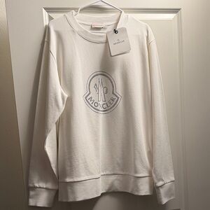 Moncler Women's Cream Crew Neck Sweater